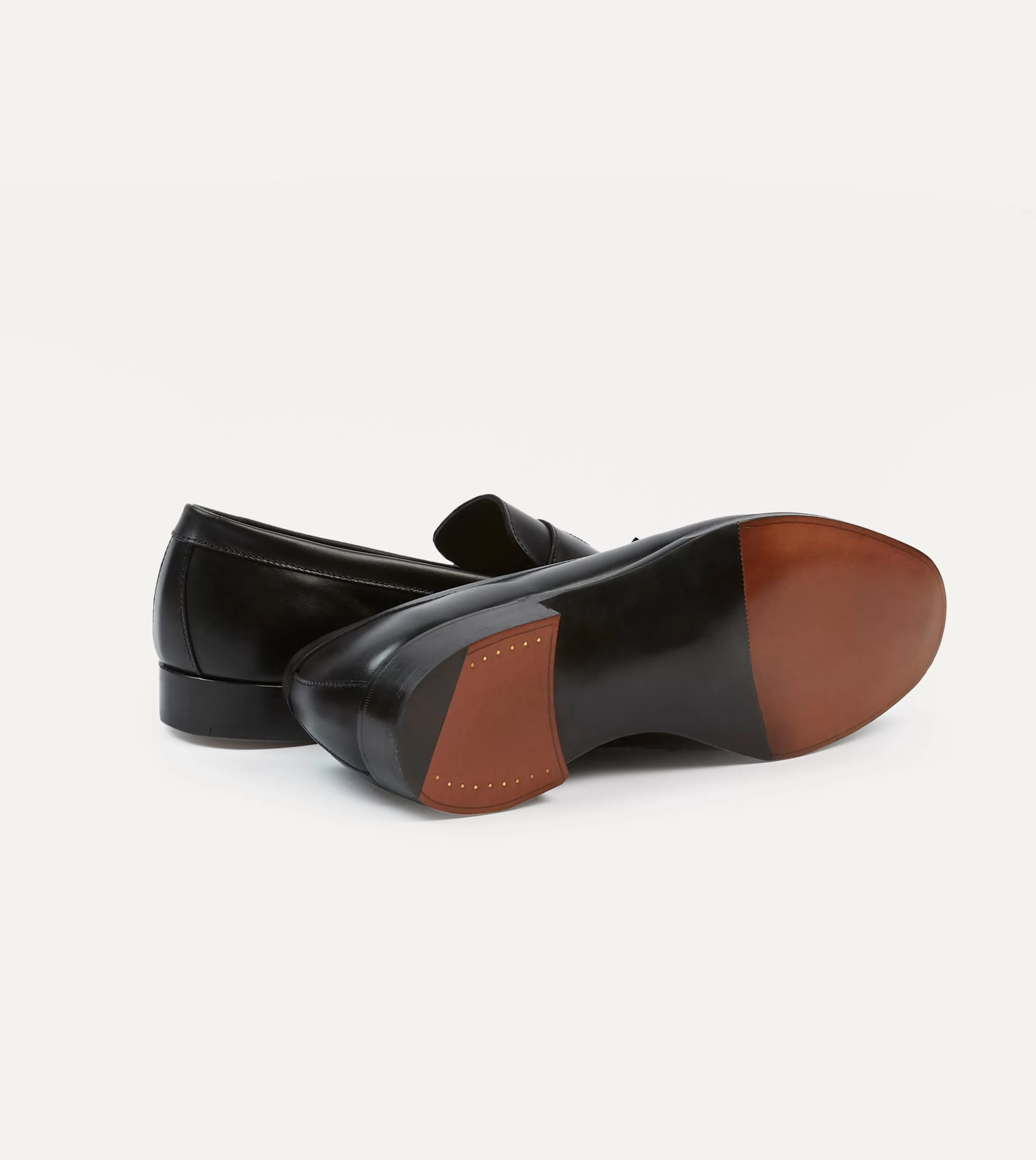 Drake’s Formal Footwear | Black Calf Leather Charles Mk II Goodyear Welted Penny Loafer