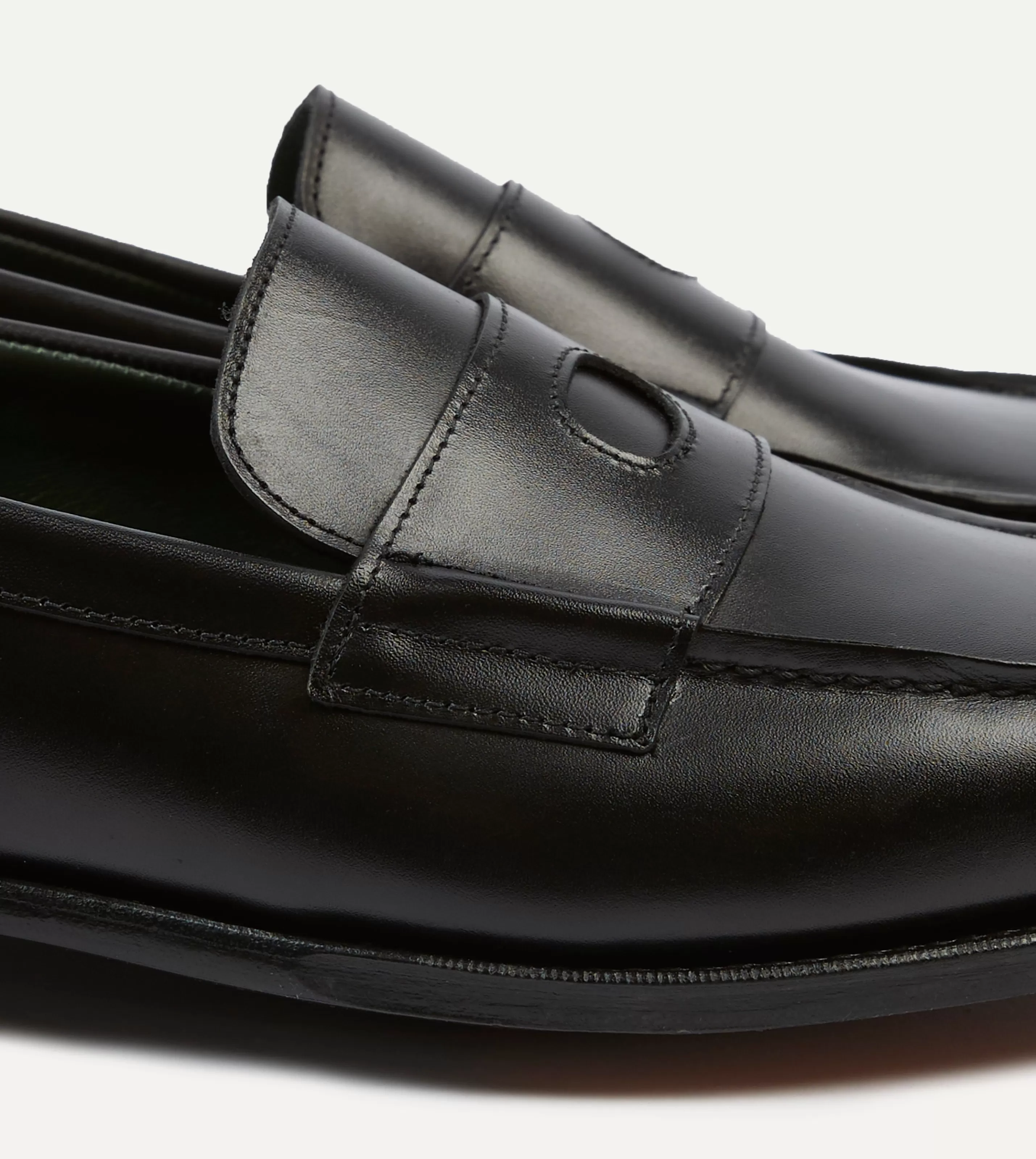 Drake’s Formal Footwear | Black Calf Leather Charles Mk II Goodyear Welted Penny Loafer