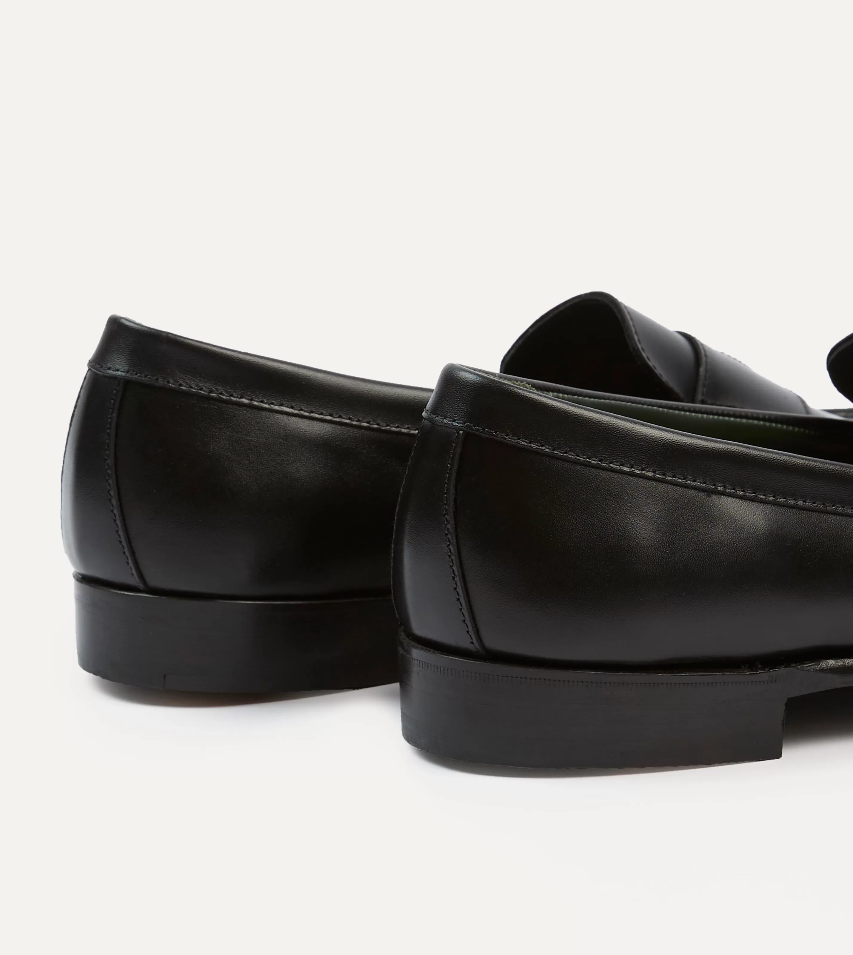 Drake’s Formal Footwear | Black Calf Leather Charles Mk II Goodyear Welted Penny Loafer