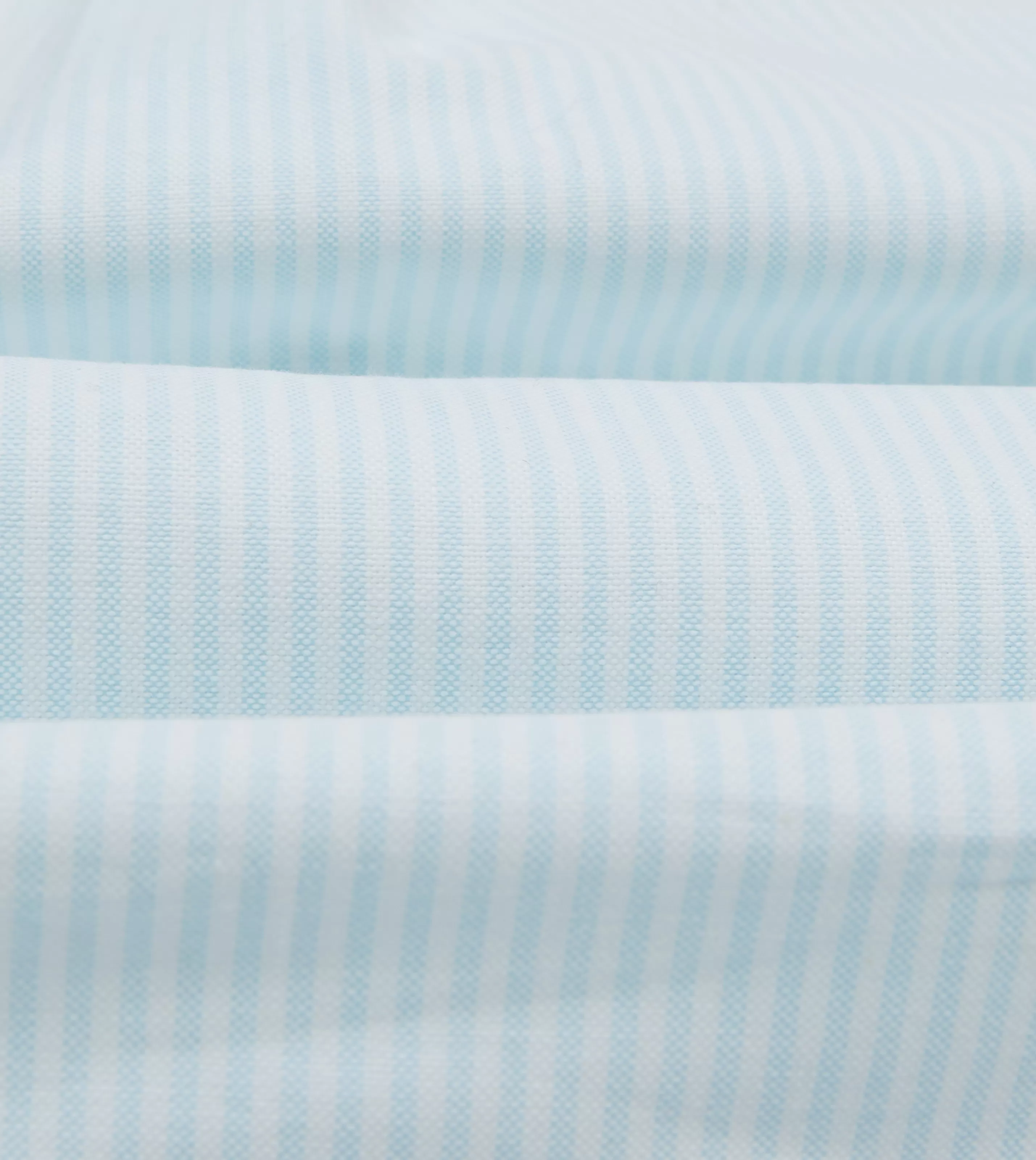 Drake’s Shirts | Formal Shirts | Ticking Stripe Cotton Oxford Cloth Pocket Button-Down Shirt Blue