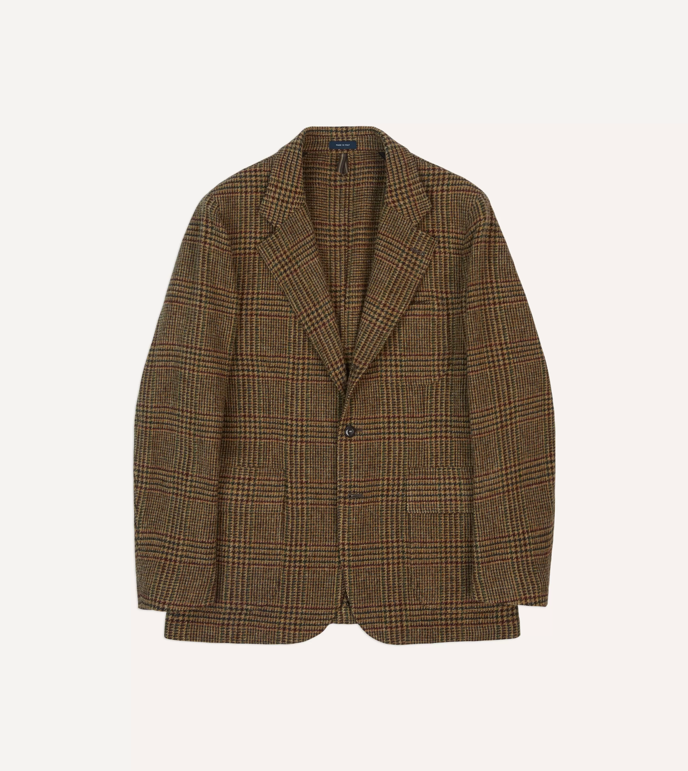 Drake’s Blazers | Brown And Red Prince Of Wales Check Tweed Games Blazer Mk. VII
