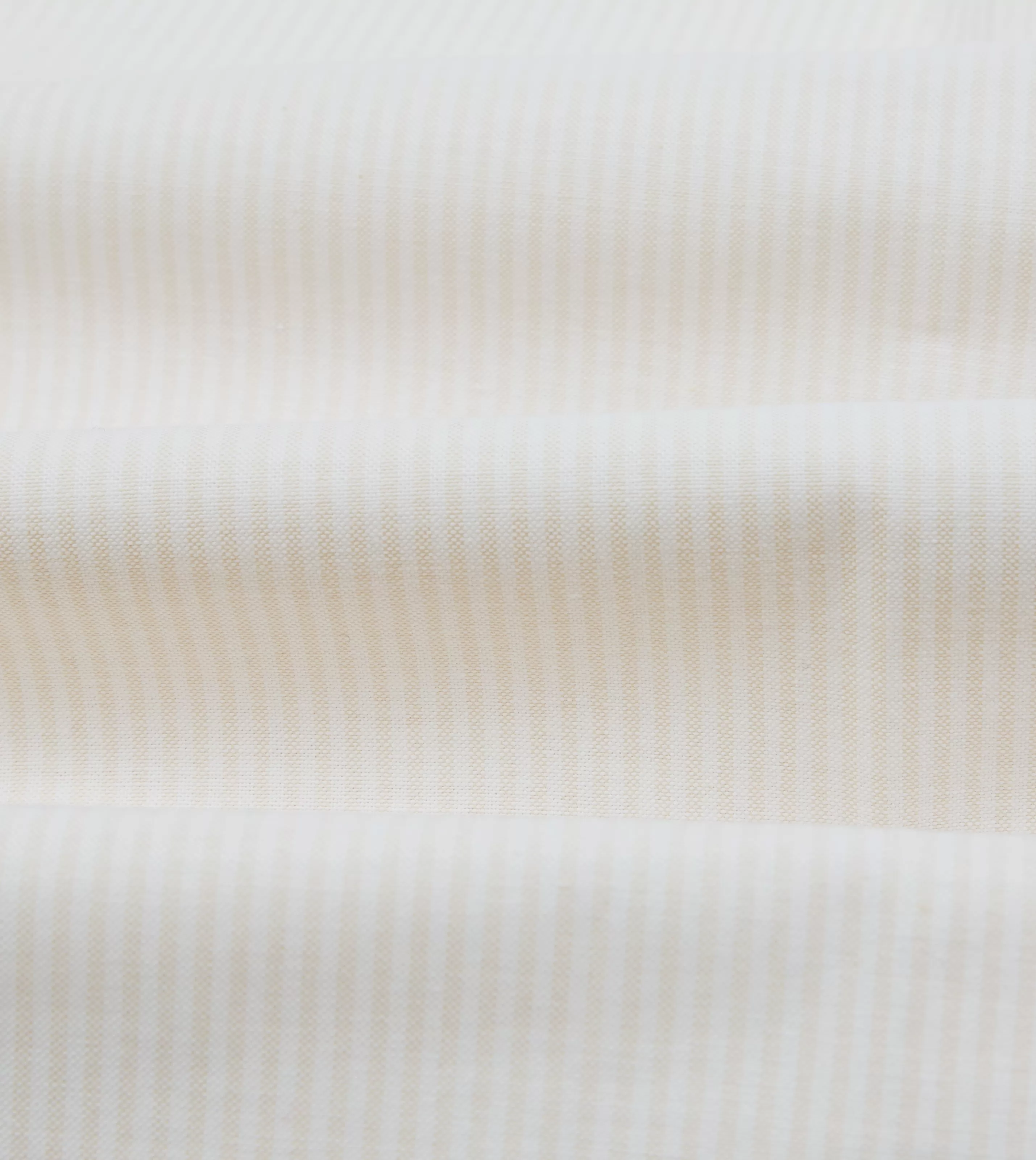 Drake’s Shirts | Formal Shirts | Ticking Stripe Cotton Oxford Cloth Pocket Button-Down Shirt Cream