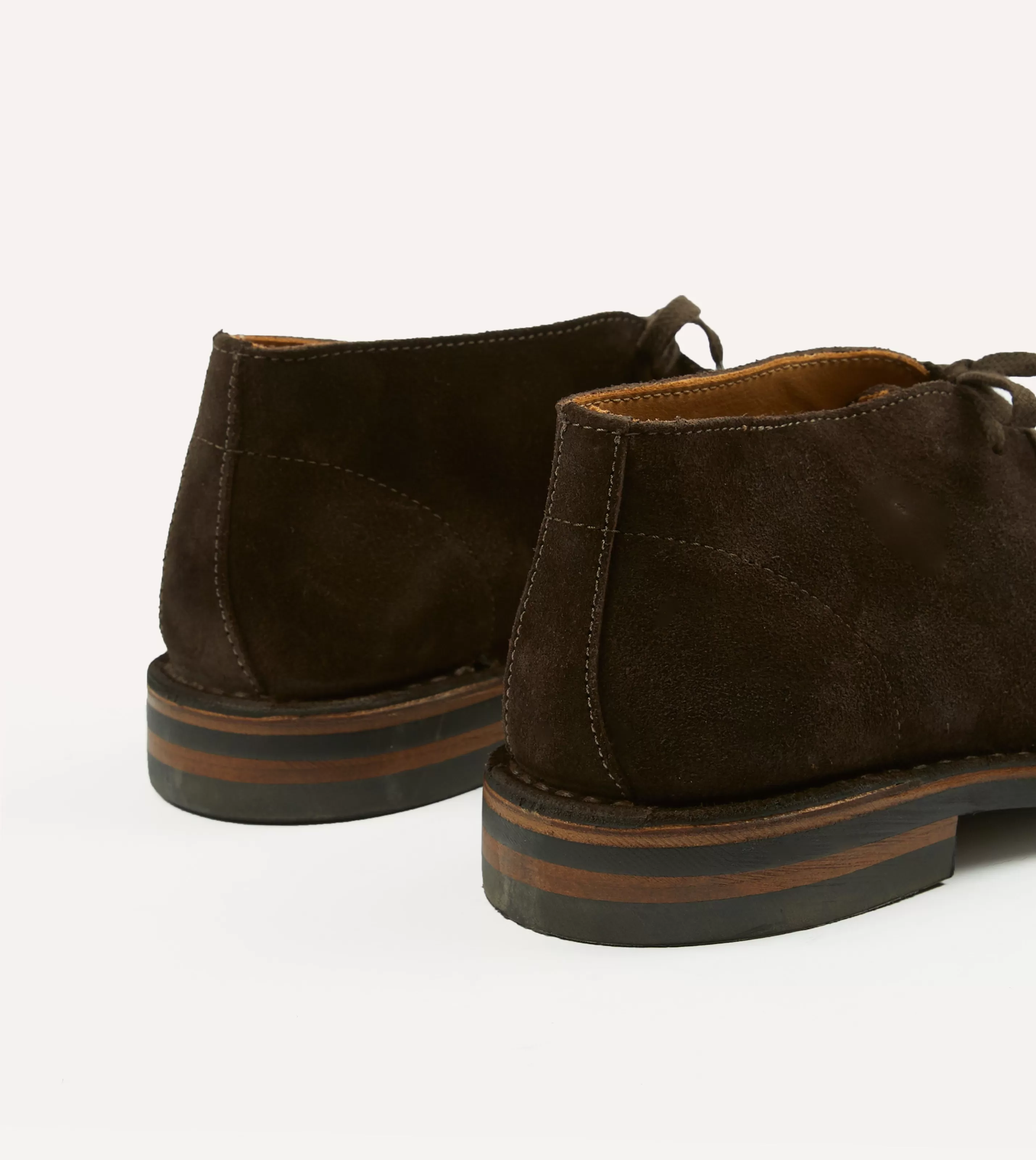 Drake’s Footwear | Chukkas | Crosby Moc-Toe Chukka Boot Roughout Suede With Rubber Sole Dark brown