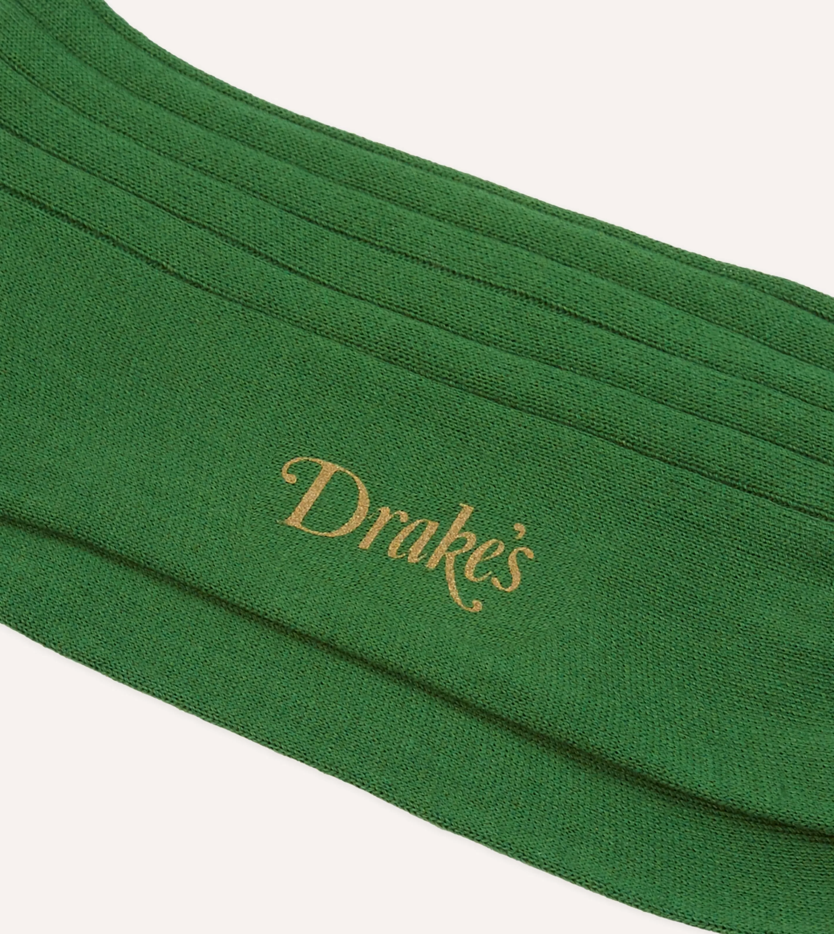 Drake’s Socks | Socks | Cotton Mid-Calf Socks Green