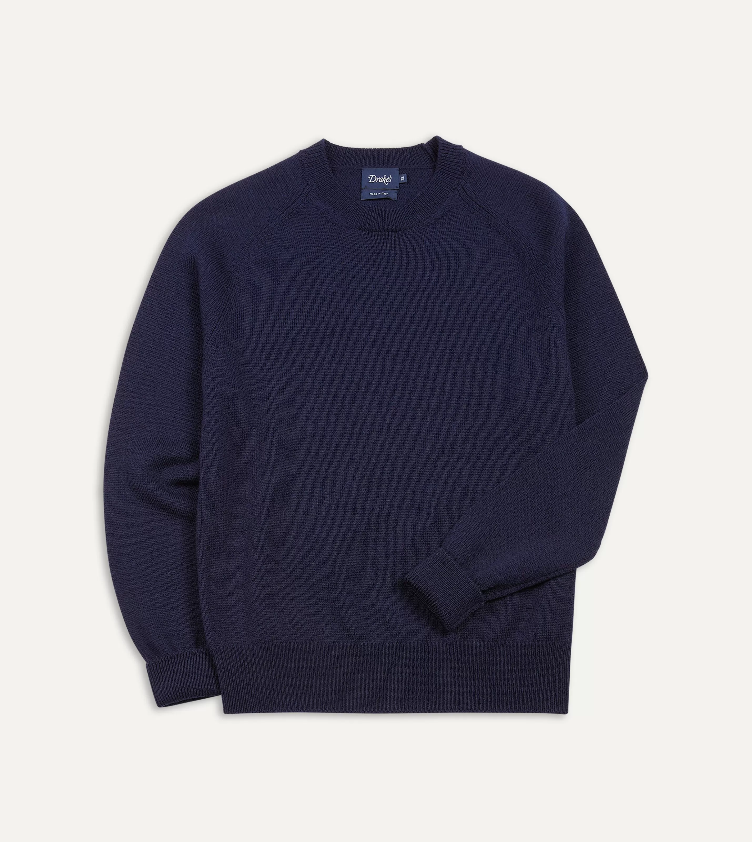 Drake’s Knitwear | Knitwear | Merino Crew Neck Jumper Navy