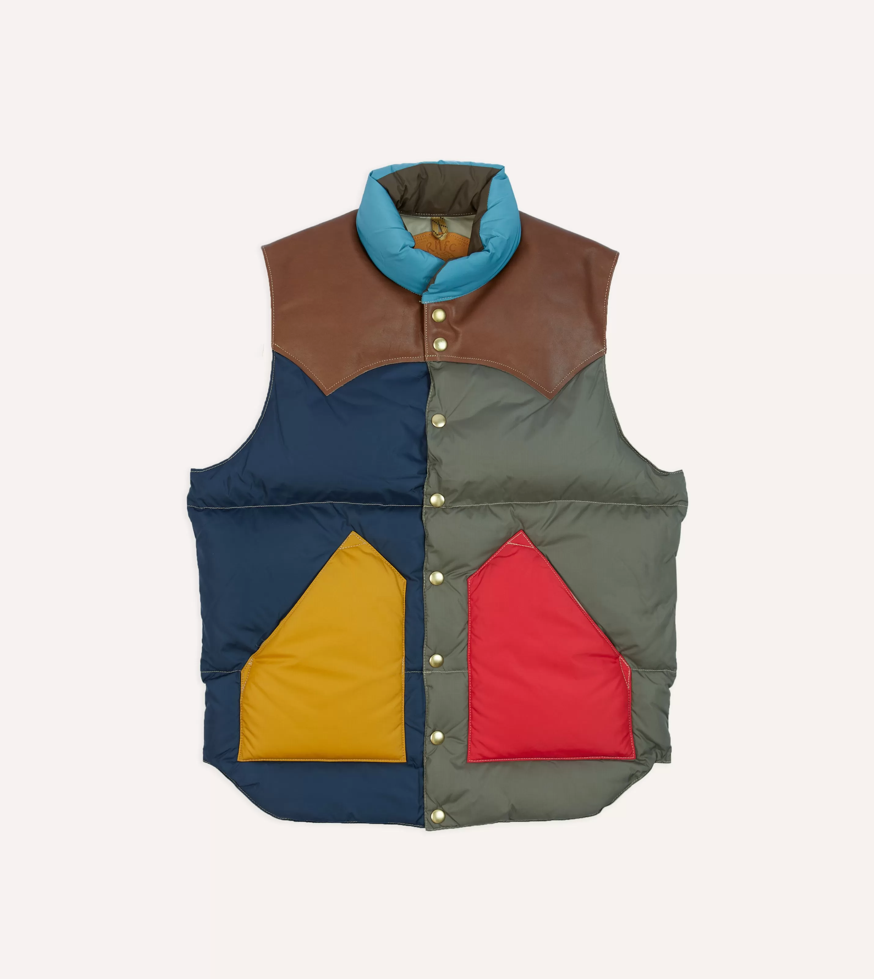 Drake’s Coats & Jackets | Rocky Mountain Featherbed For Drake's Colour Block Nylon Christy Down Vest