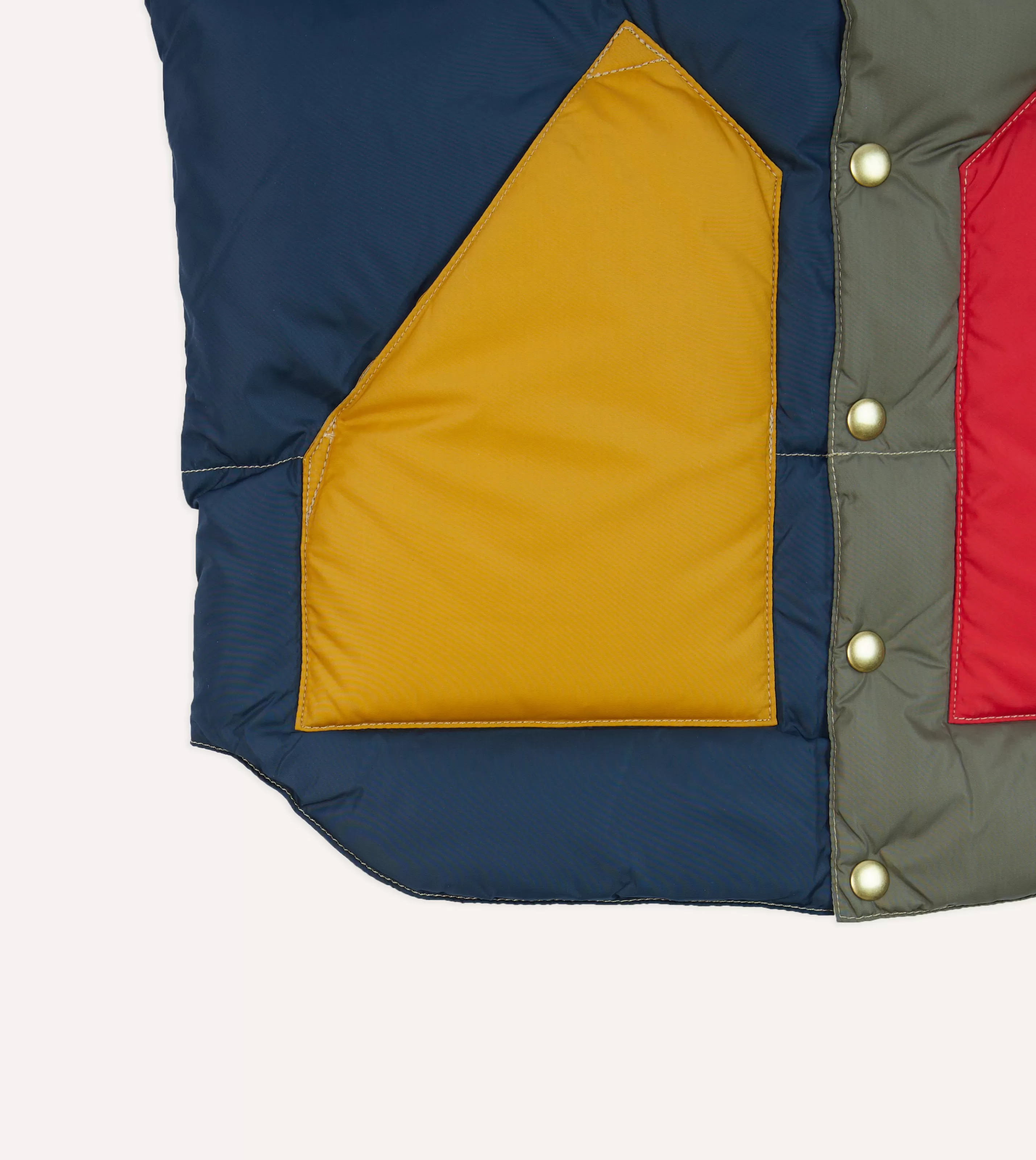 Drake’s Coats & Jackets | Rocky Mountain Featherbed For Drake's Colour Block Nylon Christy Down Vest