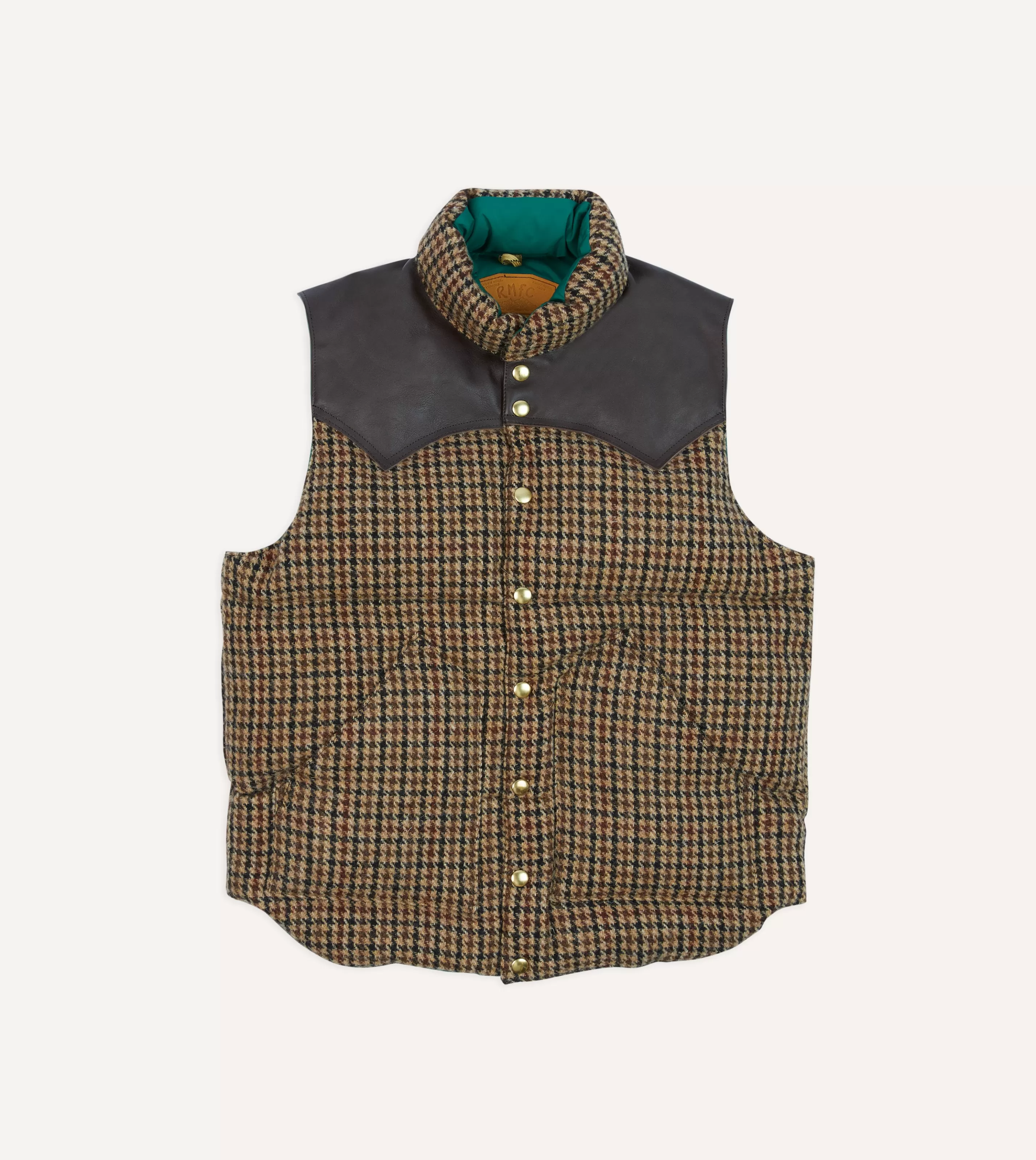 Drake’s Coats & Jackets | Rocky Mountain Featherbed For Drake's Houndstooth Check Harris Tweed Christy Down Vest