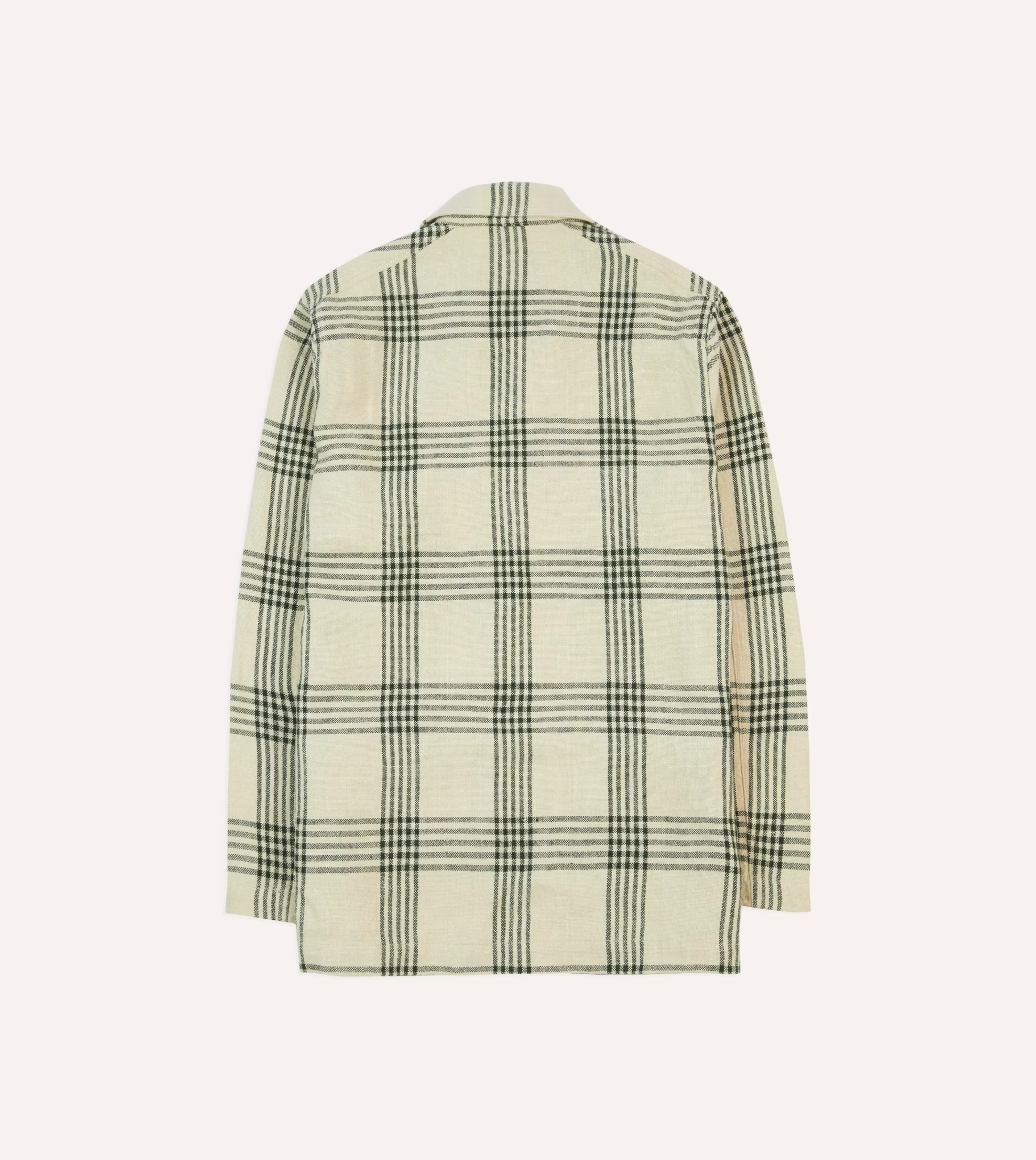 Drake’s Coats & Jackets | Chore Jackets | St. JOHN By Drake's Green Check Linen Five-Pocket Chore Jacket