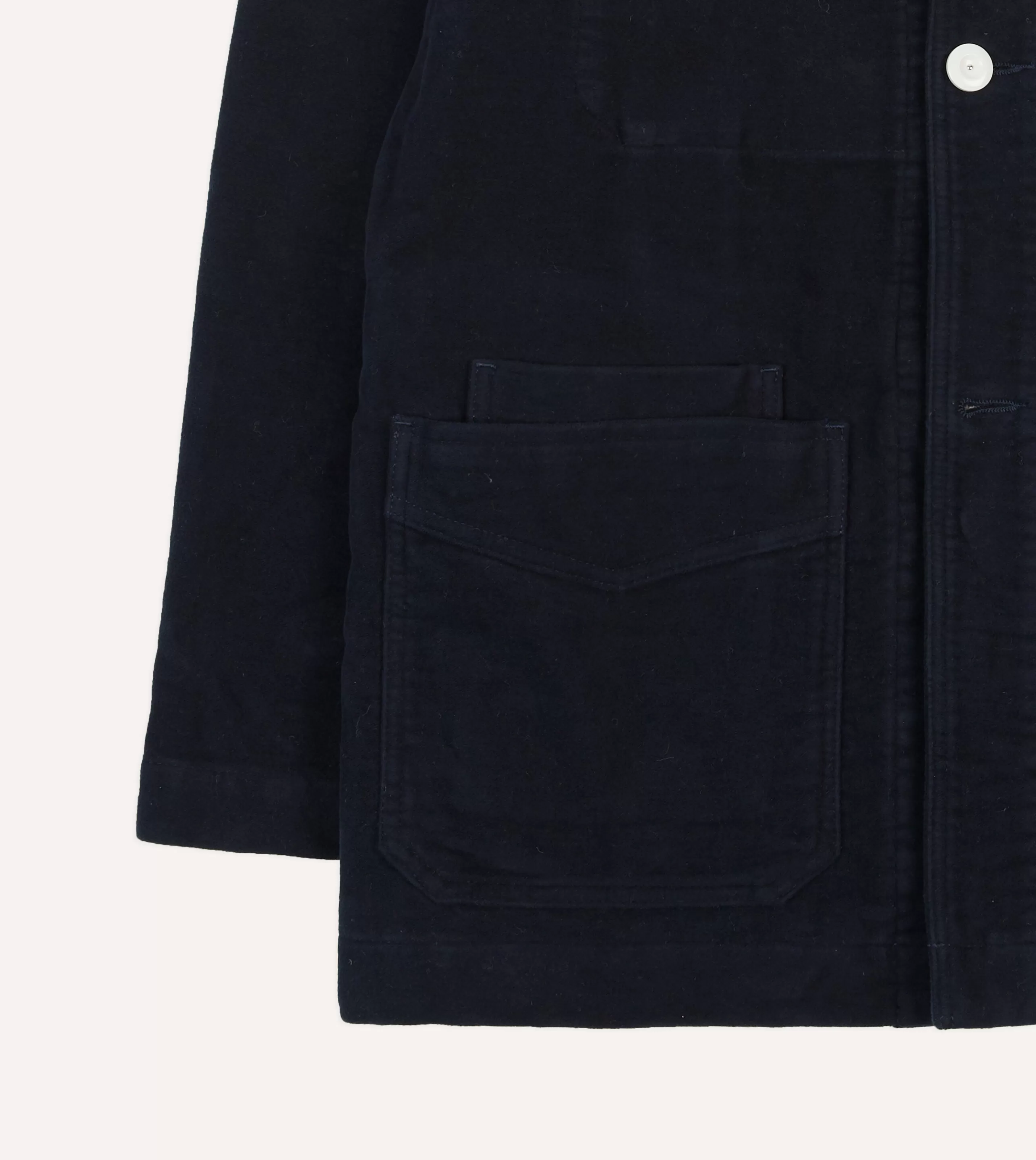 Drake’s Coats & Jackets | Chore Jackets | St. JOHN By Drake's Navy Moleskin Five-Pocket Chore Jacket