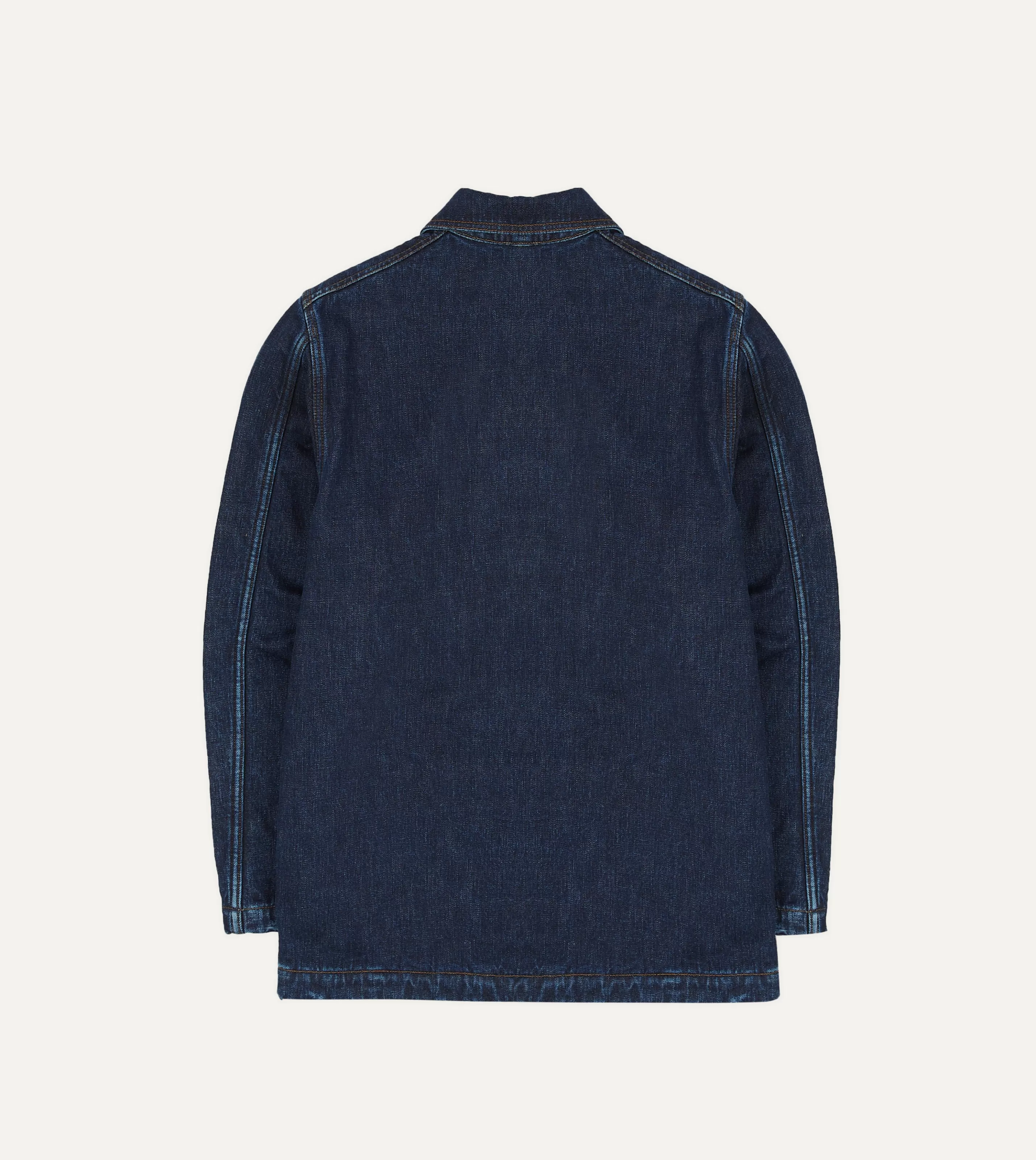Drake’s Coats & Jackets | Chore Jackets | Stone Wash Selvedge Denim Five-Pocket Chore Jacket With Blanket Lining
